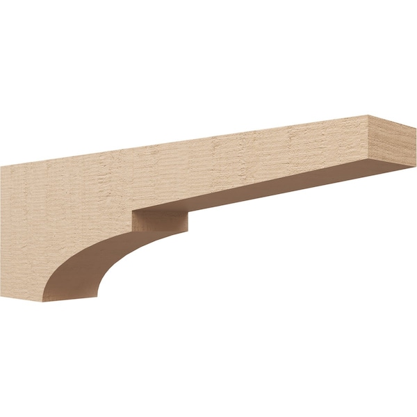 Ekena Millwork 6"W x 36"D x 12"H Thin Monterey Rough Cedar Woodgrain TimberThane Corbel, Primed Tan CORUR06X36X12MONRCPR - main